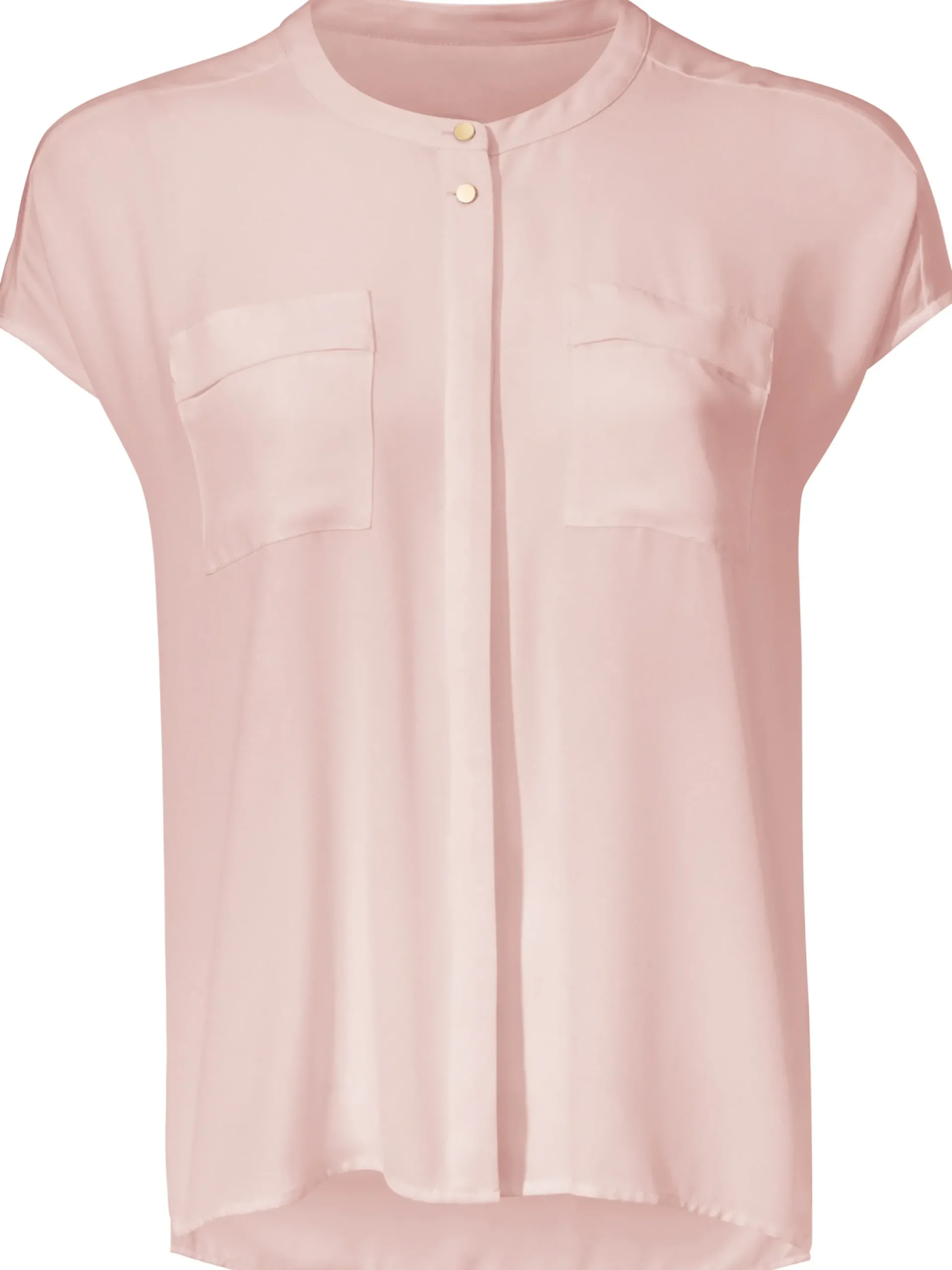 Strandmode|Basics|heine Kurzarm-Bluse in Oversize-Passform rosé