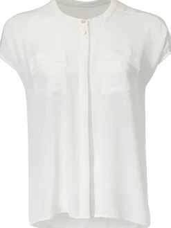 Blusen|heine Kurzarm-Bluse in Oversize-Passform ecru
