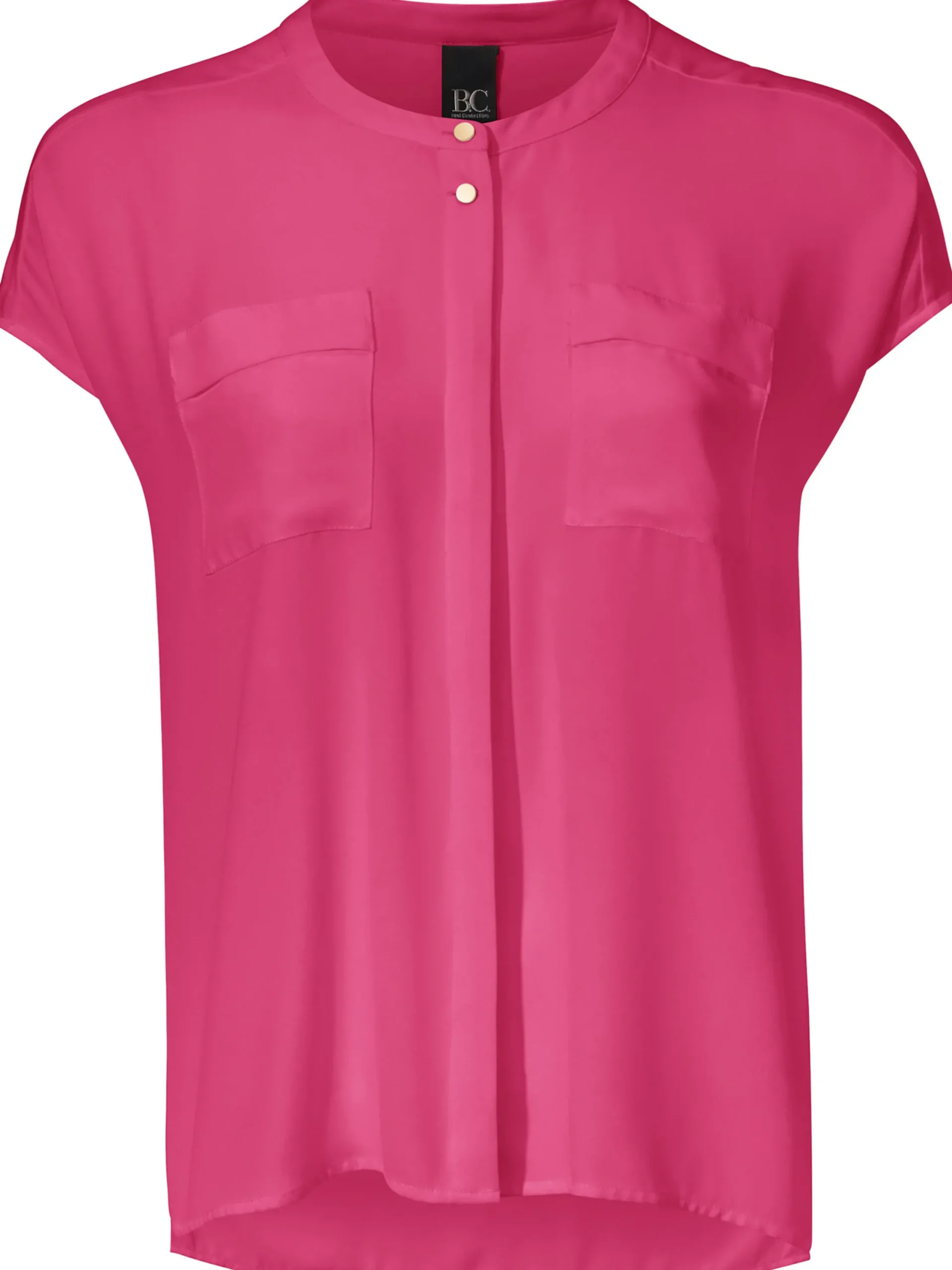 Blusen|heine Kurzarm-Bluse in Oversize-Passform pink