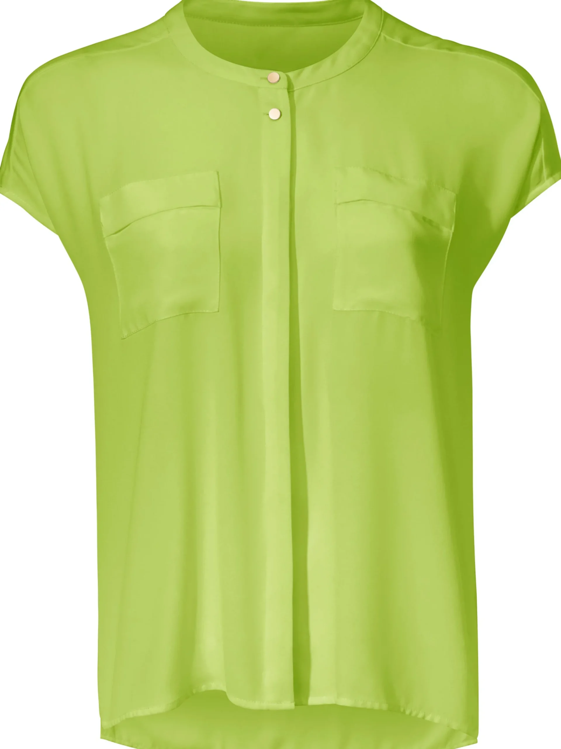 Blusen|heine Kurzarm-Bluse in Oversize-Passform limette