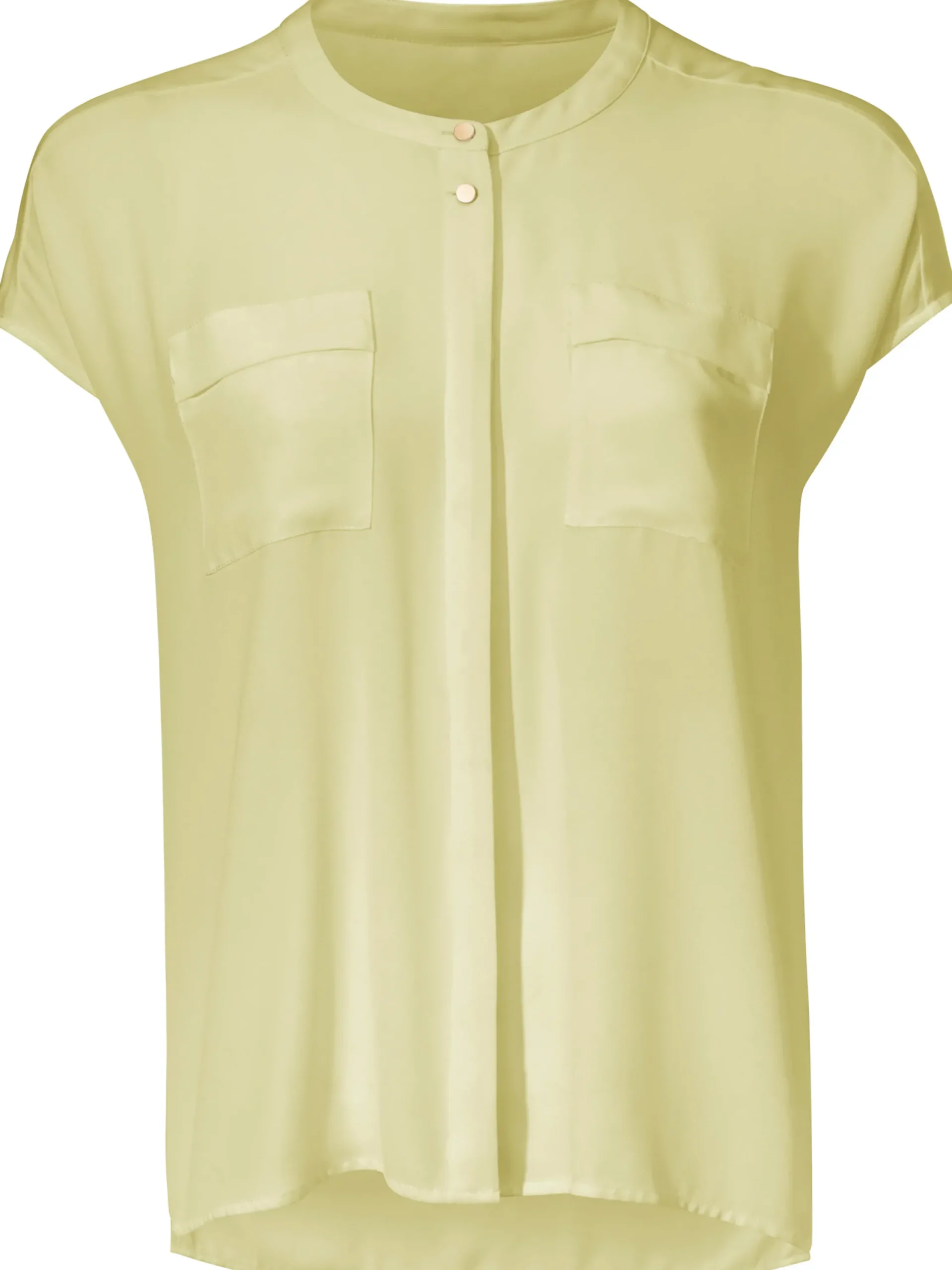 Strandmode|Blusen|heine Kurzarm-Bluse in Oversize-Passform pastellgelb