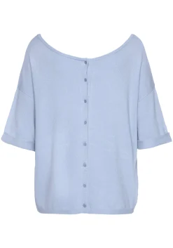Strandmode|Pullover|Vivance Kurzarmpullover hellblau