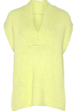 Strandmode|LASCANA Kurzarmpullover limone