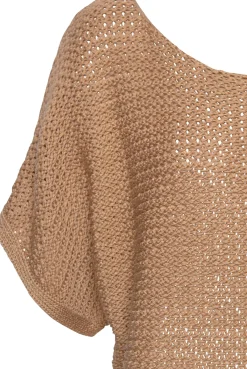 Strandmode|Pullover|LASCANA Kurzarmpullover camelfarben