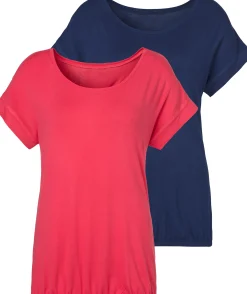 Strandmode|Shirts|Vivance Kurzarmshirt koralle,navy
