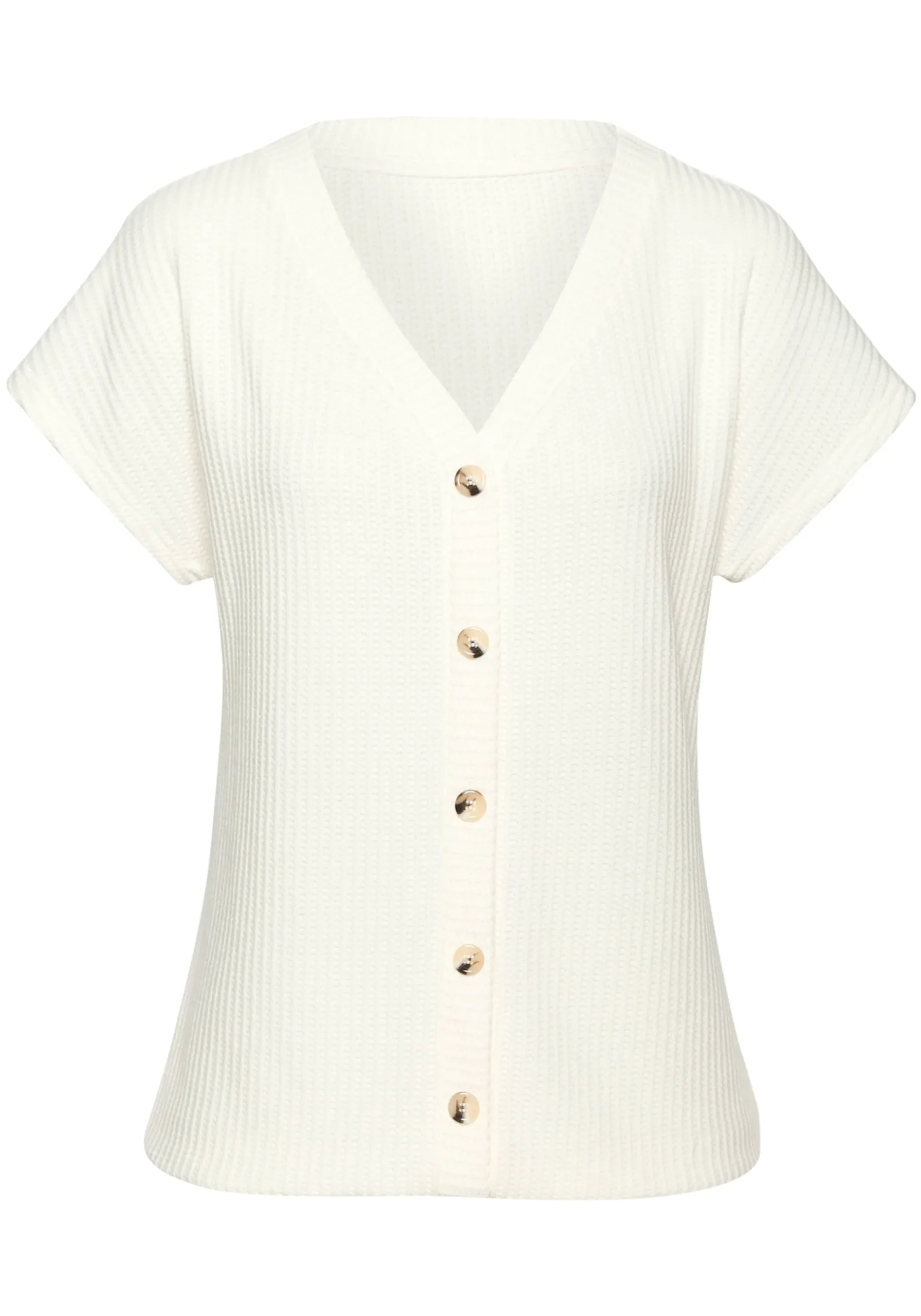 Strandmode|Shirts|LASCANA Kurzarmshirt creme