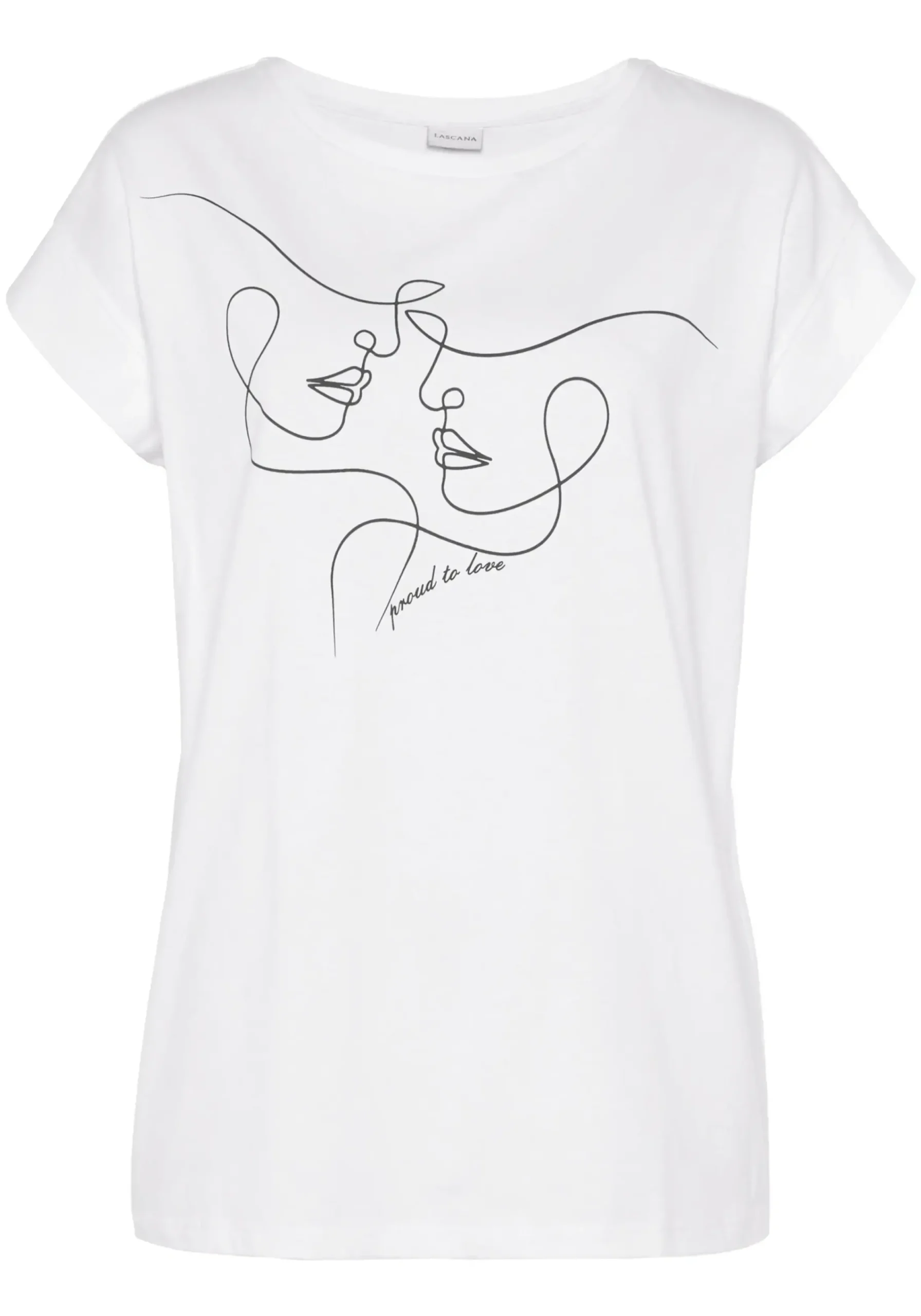Shirts|LASCANA Kurzarmshirt weiß