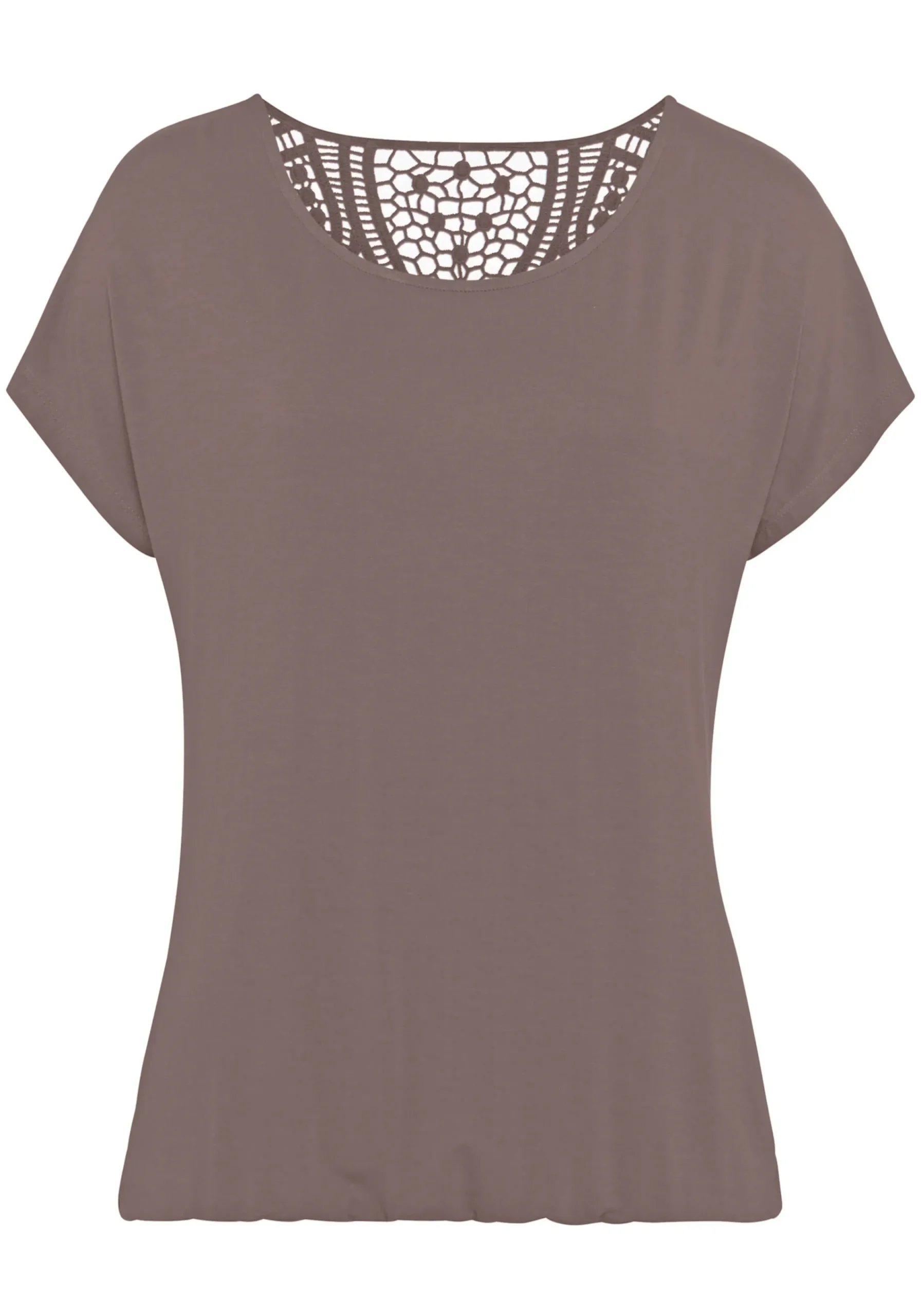 Strandmode|Shirts|Vivance Kurzarmshirt taupe,schwarz