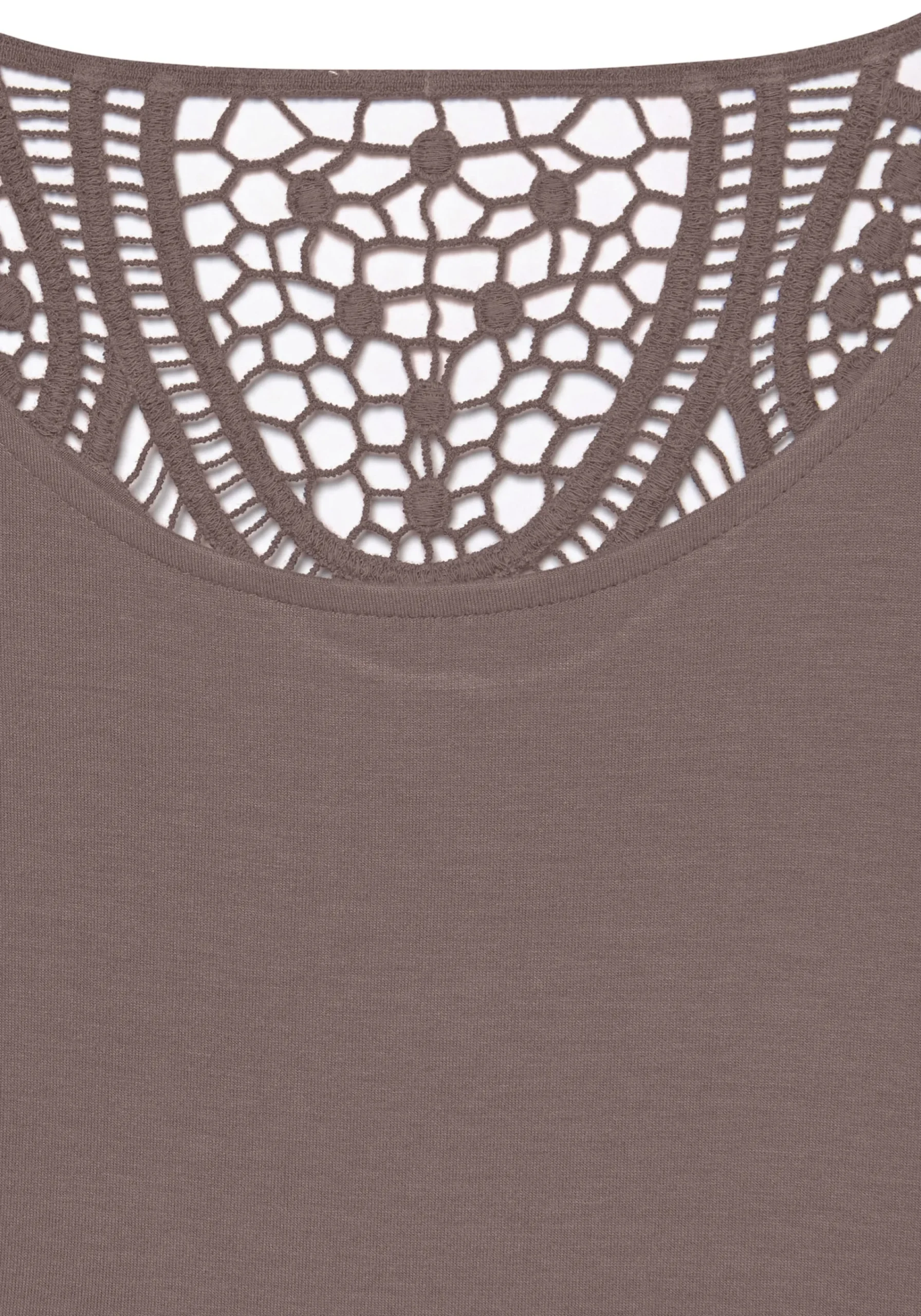 Strandmode|Shirts|Vivance Kurzarmshirt taupe,schwarz