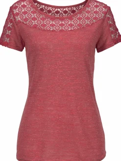 Strandmode|Vivance Kurzarmshirt kupfer