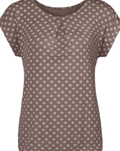 Shirts|LASCANA Kurzarmshirt taupe,schwarz