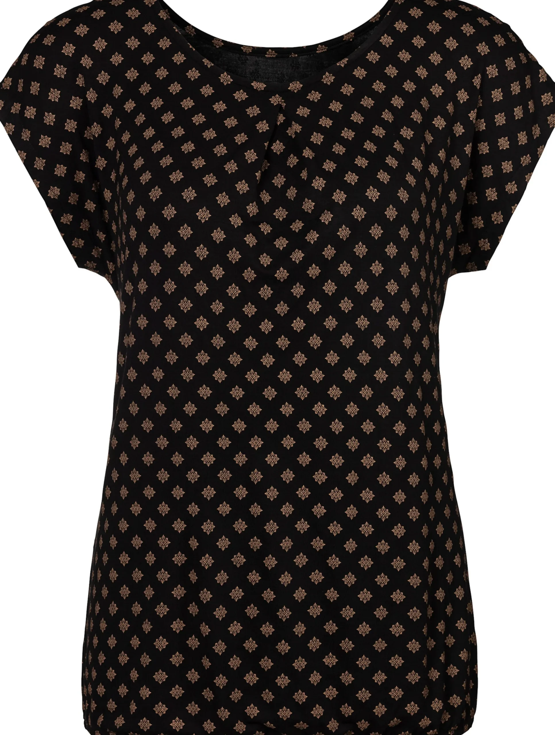 Shirts|LASCANA Kurzarmshirt taupe,schwarz