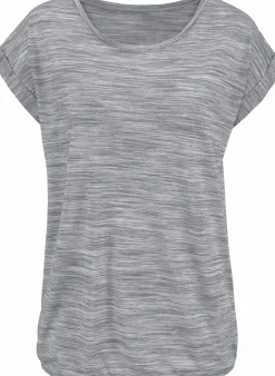 Shirts|Beachtime Kurzarmshirt beere-meliert,grau-meliert