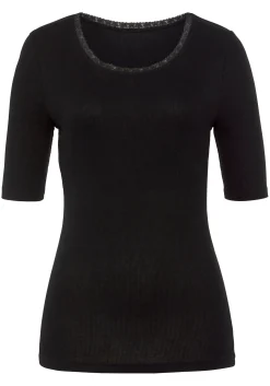 Strandmode|Shirts|LASCANA Kurzarmshirt schwarz
