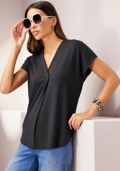 Shirts|heine Kurzarmshirt schwarz