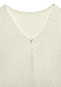 Strandmode|LASCANA Kurzarmshirt creme