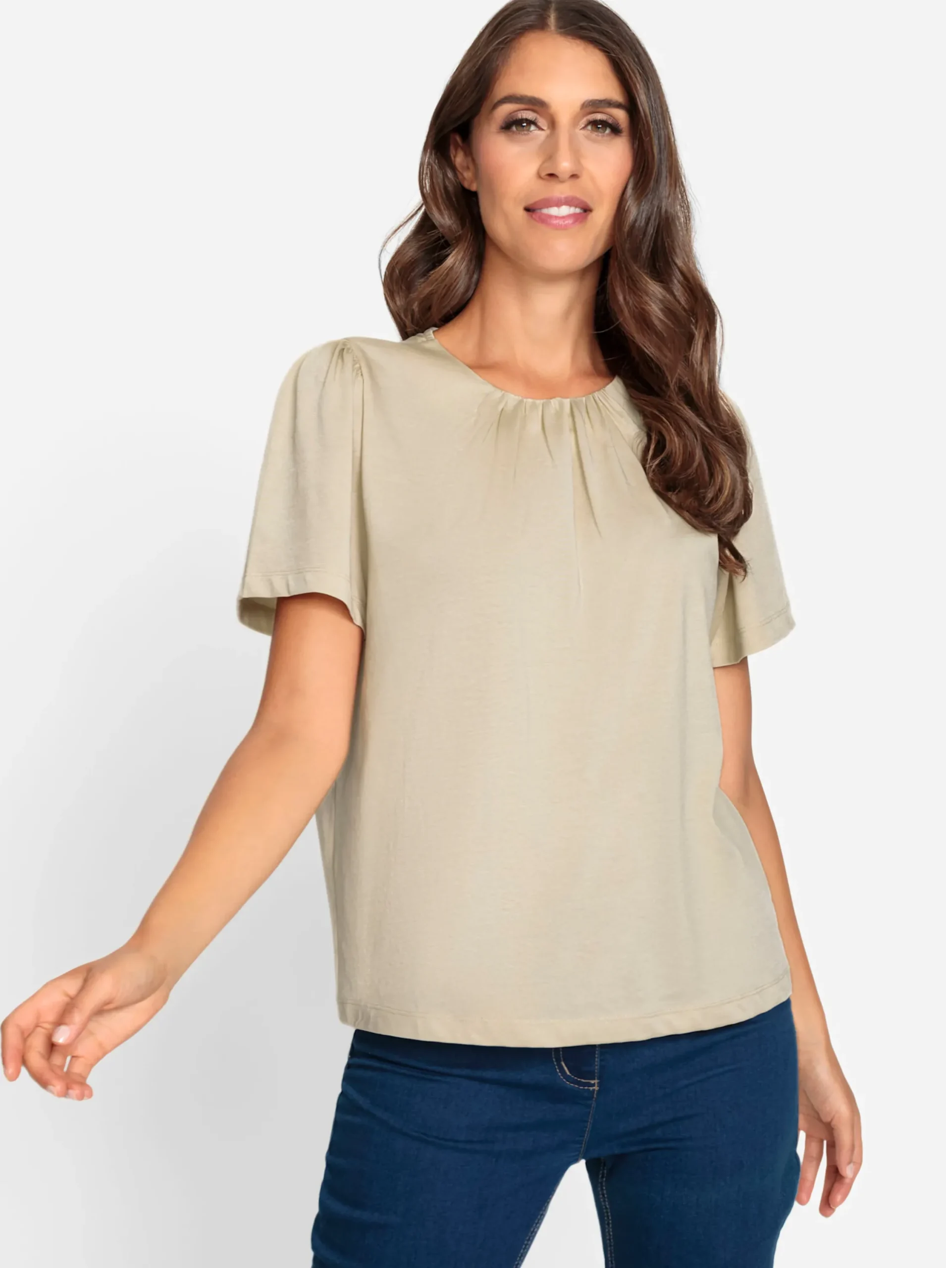 Shirts|heine Kurzarmshirt sand