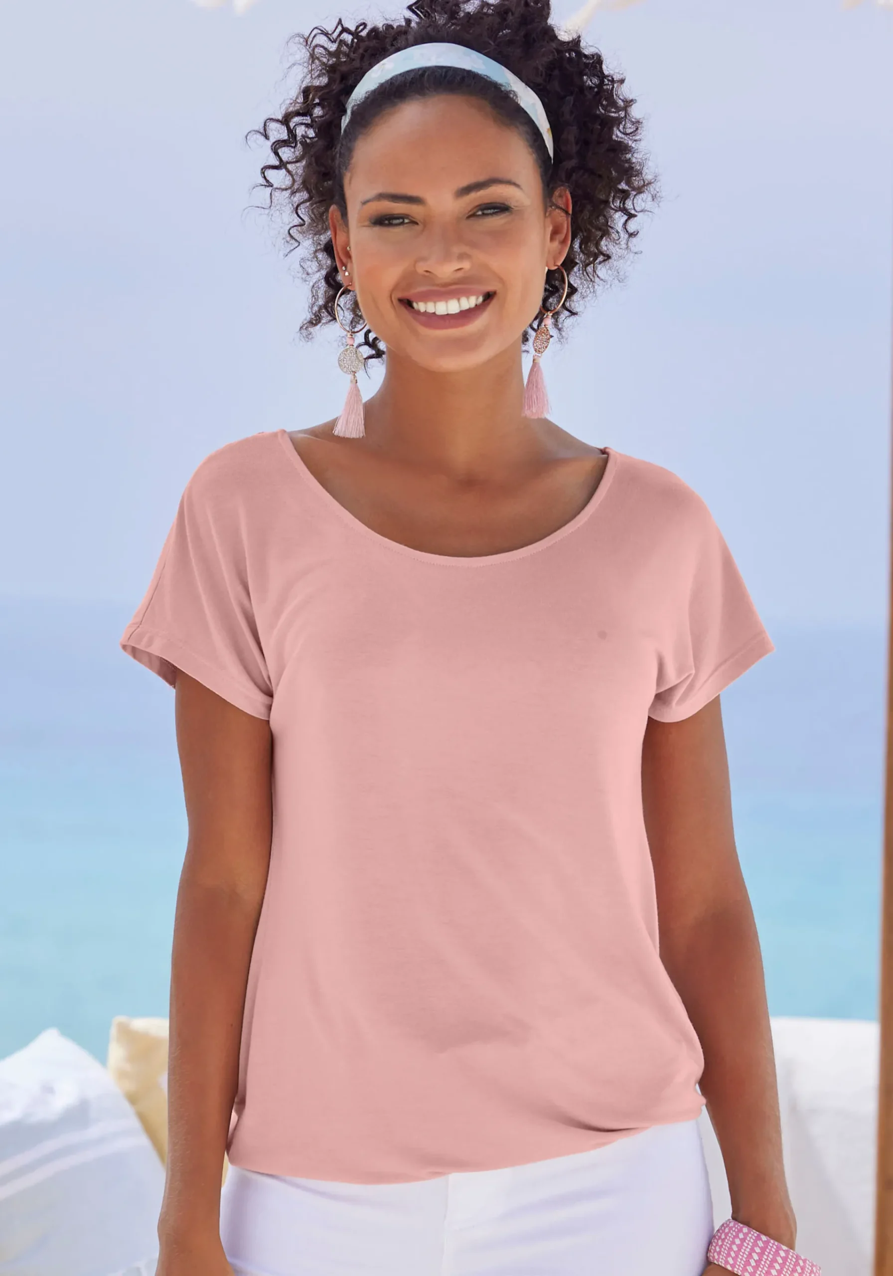 Strandmode|Shirts|Vivance Kurzarmshirt rose
