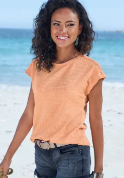 Strandmode|Shirts|Vivance Kurzarmshirt peach