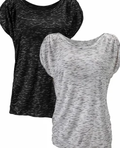 Shirts|LASCANA Kurzarmshirt schwarz,weiß
