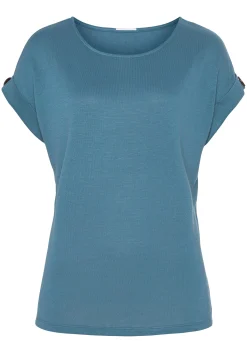 Strandmode|LASCANA Kurzarmshirt blau