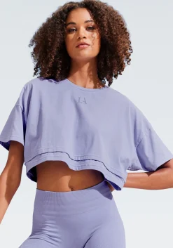 Strandmode|Shirts|LASCANA Kurzarmshirt flieder