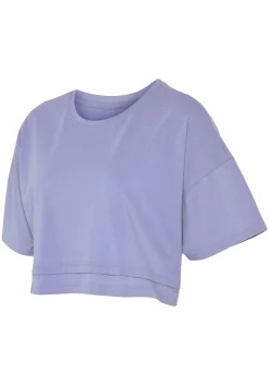 Strandmode|Shirts|LASCANA Kurzarmshirt flieder