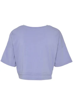 Strandmode|Shirts|LASCANA Kurzarmshirt flieder