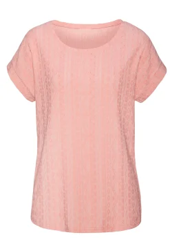 Shirts|Vivance Kurzarmshirt peach,navy