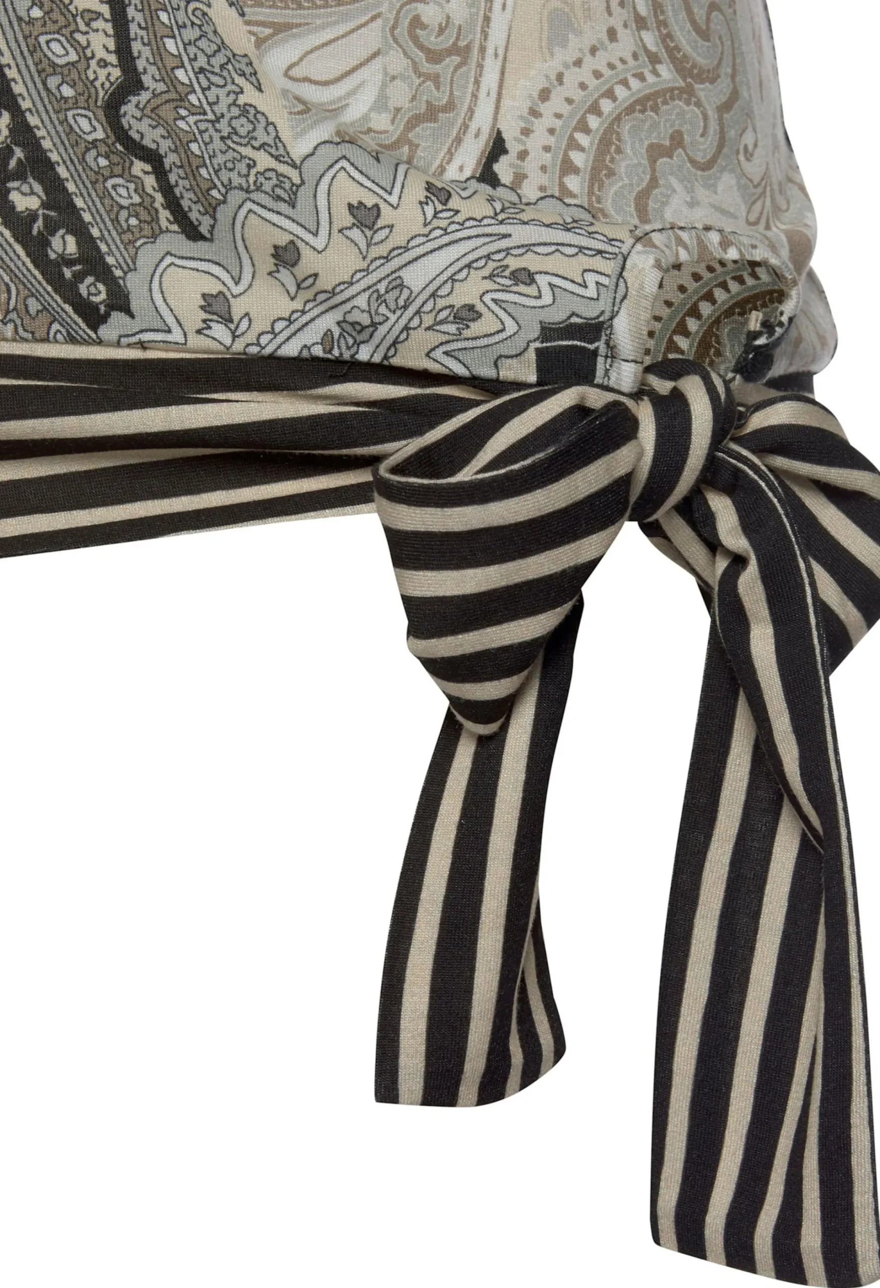 Strandmode|Shirts|LASCANA Kurzarmshirt schwarz-taupe-bedruckt