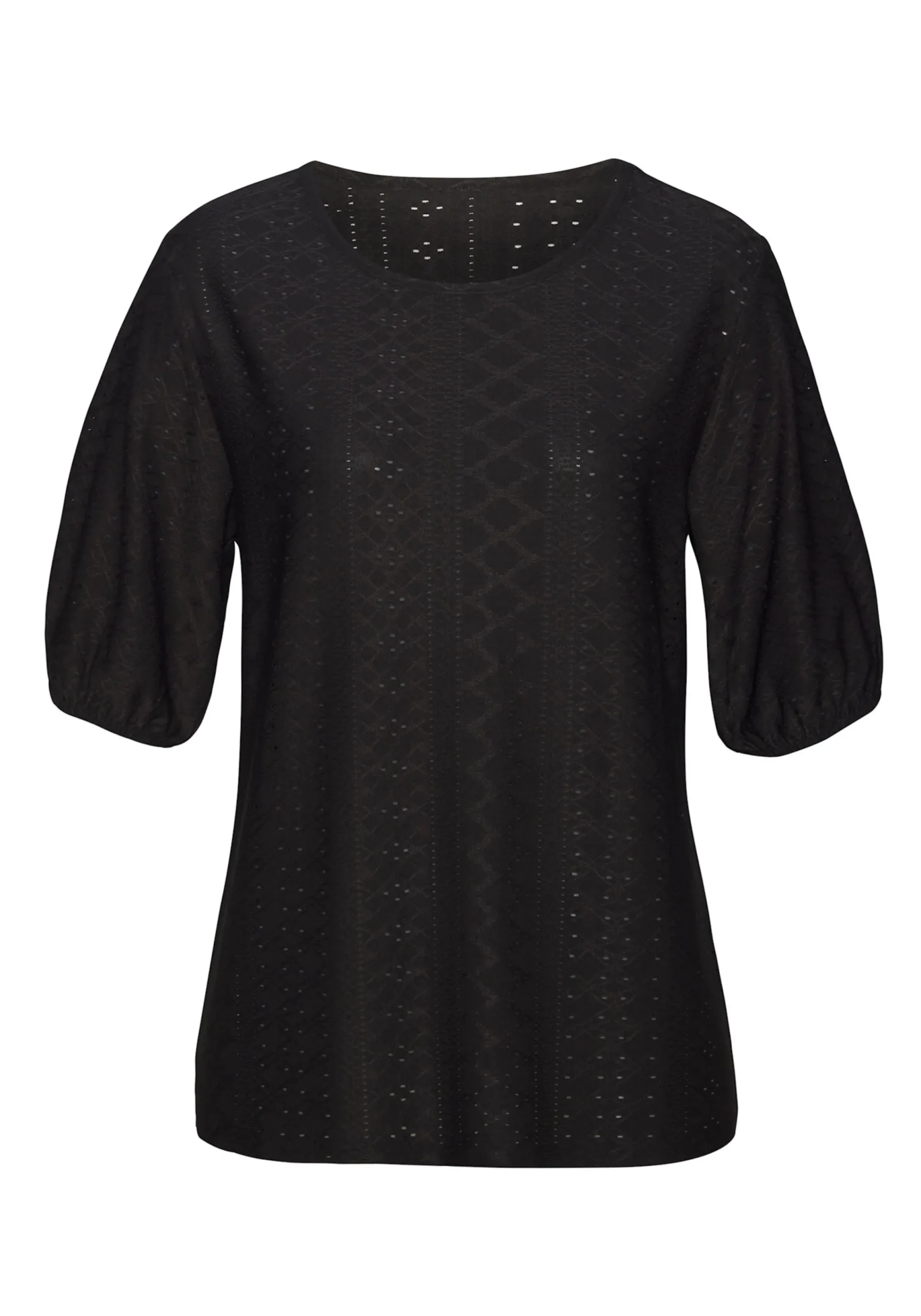 Strandmode|Vivance Kurzarmshirt creme,schwarz