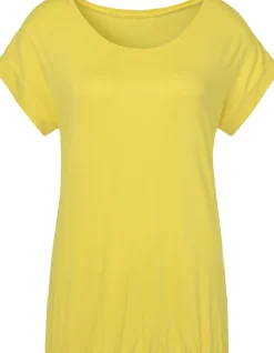Strandmode|Vivance Kurzarmshirt gelb,creme