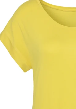 Strandmode|Vivance Kurzarmshirt gelb,creme