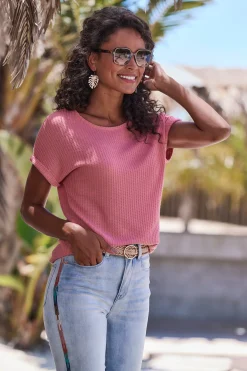 Strandmode|Vivance Kurzarmshirt rose