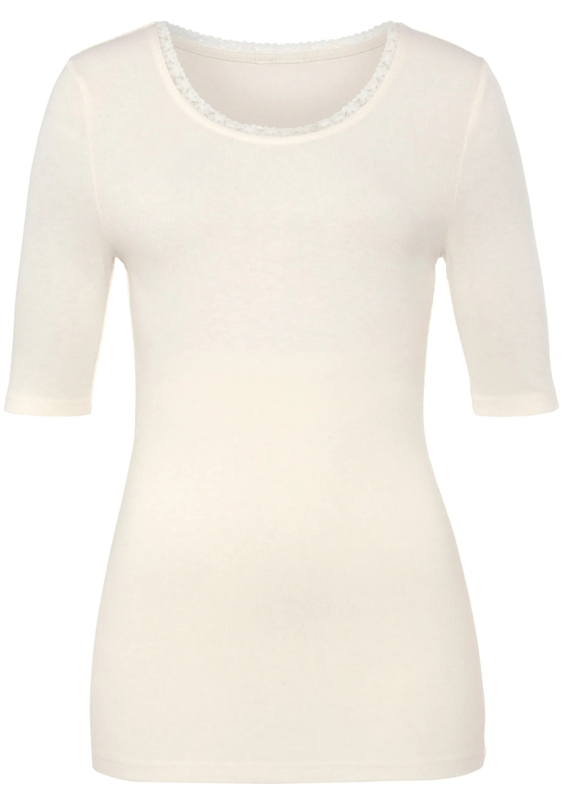 Strandmode|Shirts|LASCANA Kurzarmshirt creme