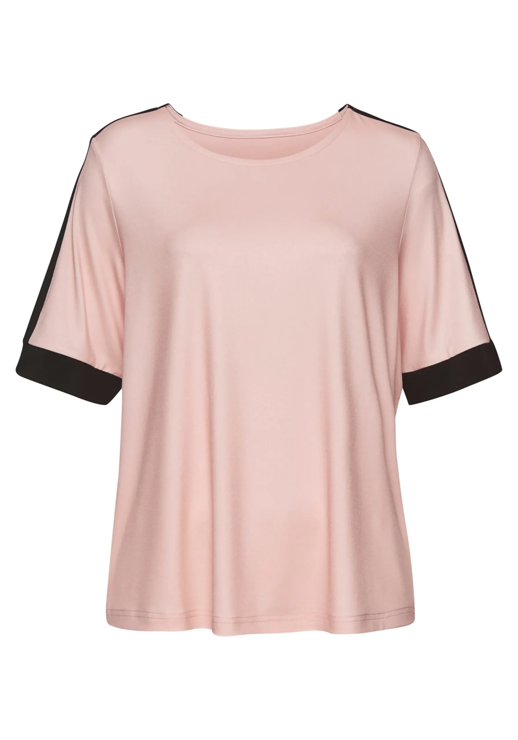 Strandmode|Shirts|Vivance Kurzarmshirt mauve-schwarz