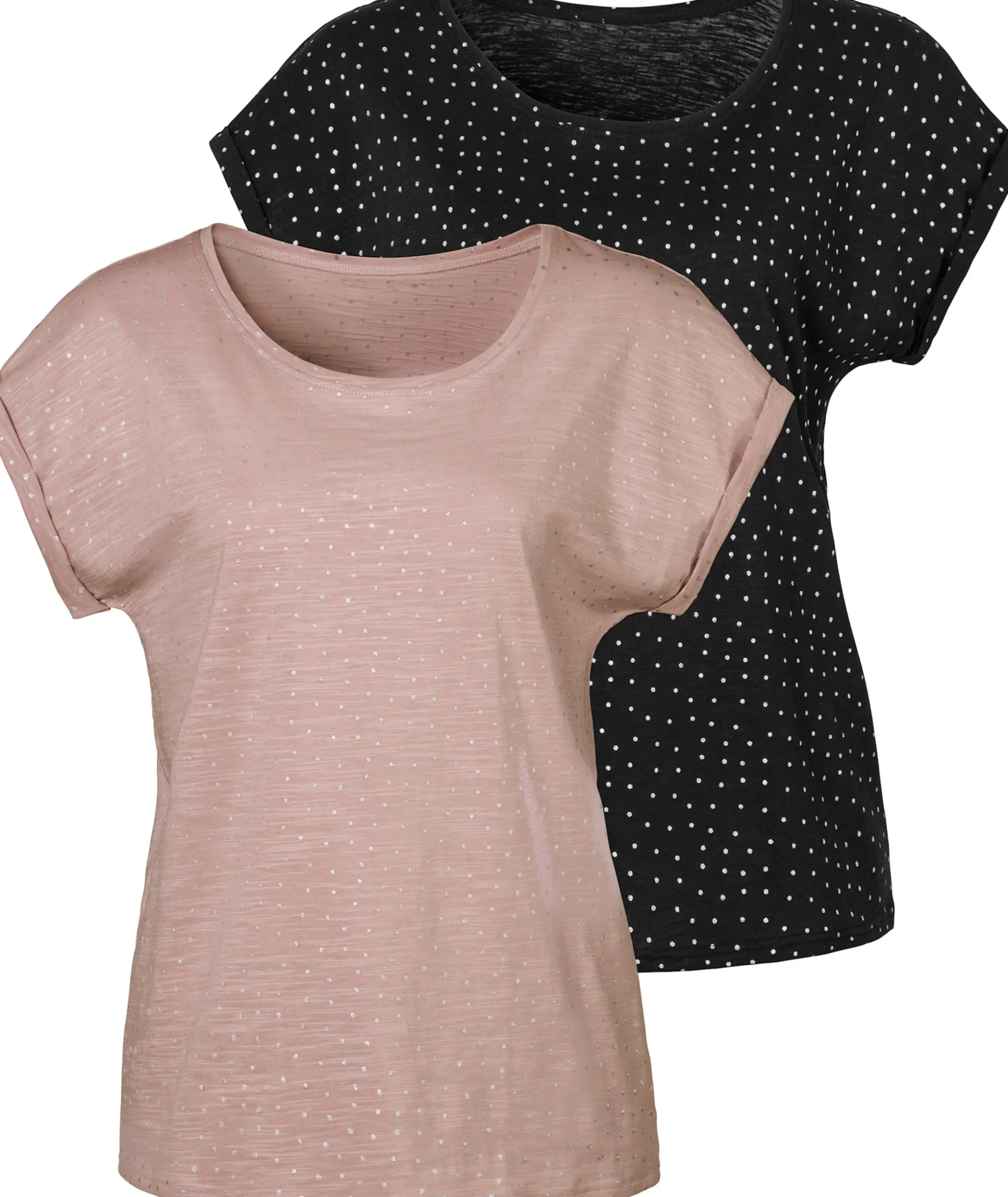 Strandmode|Shirts|Vivance Kurzarmshirt rose,schwarz