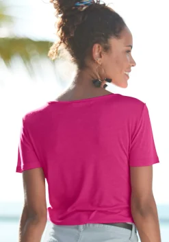 Strandmode|Buffalo Kurzarmshirt pink