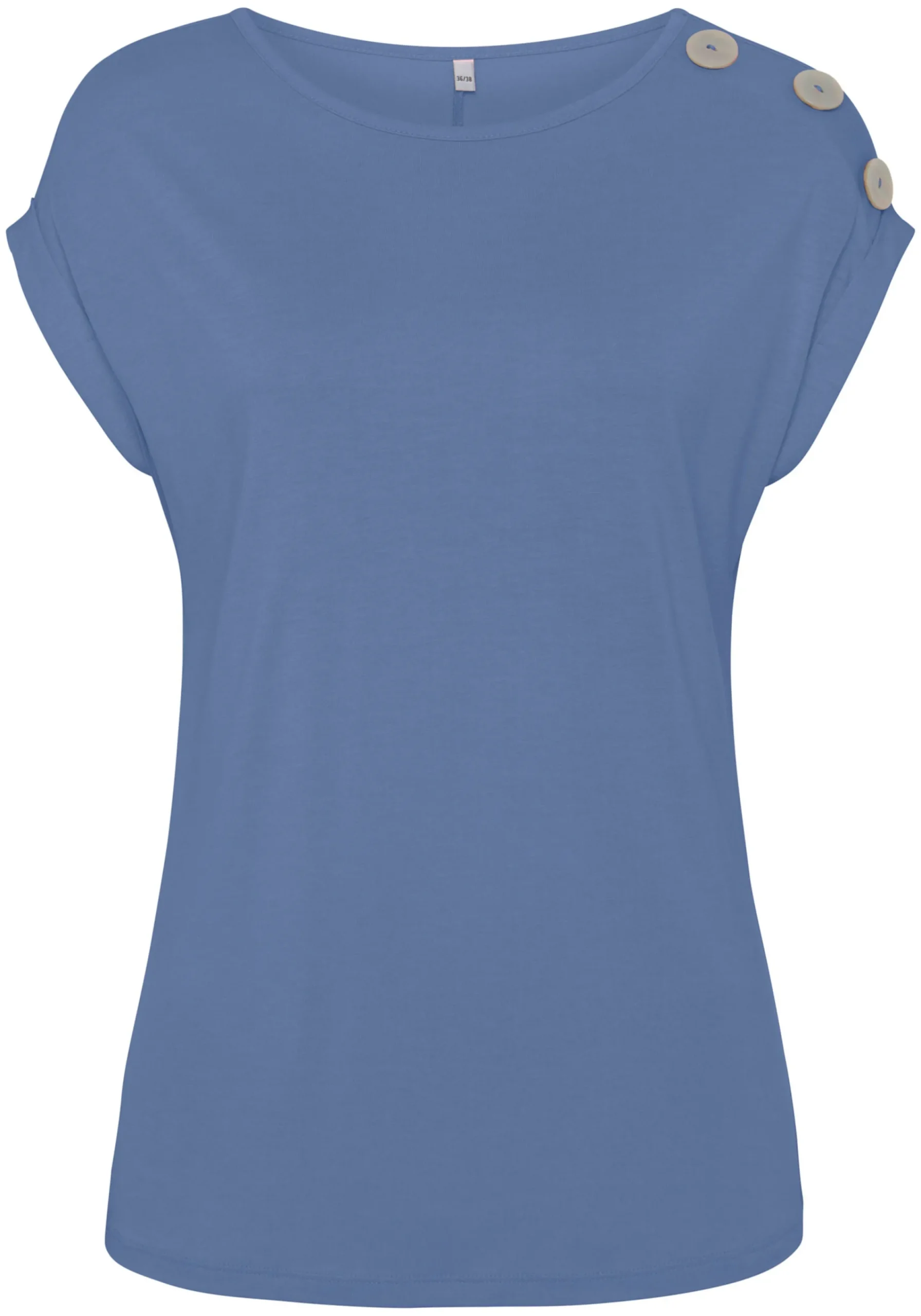 Strandmode|Shirts|Buffalo Kurzarmshirt rauchblau