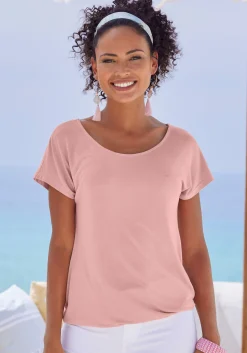 Strandmode|Vivance Kurzarmshirt rose,beere