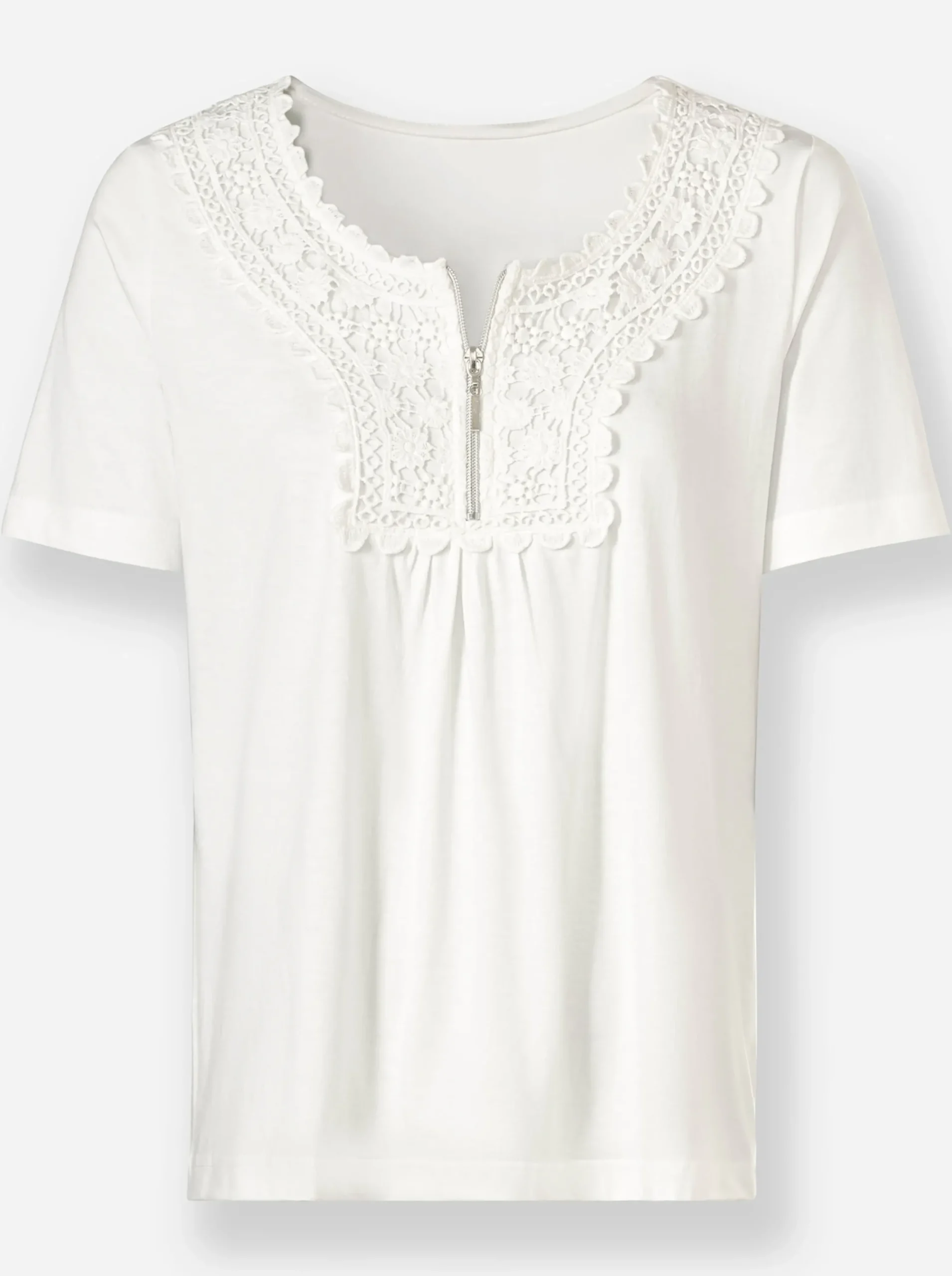 Strandmode| Kurzarmshirt ecru