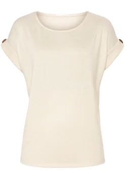 Strandmode|Shirts|LASCANA Kurzarmshirt creme