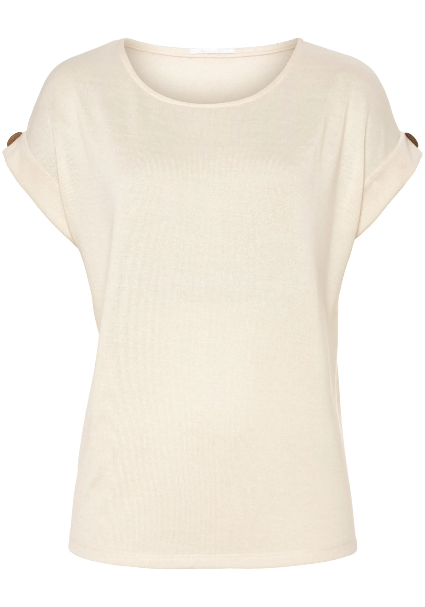 Strandmode|Shirts|LASCANA Kurzarmshirt creme