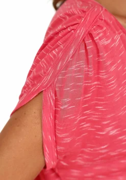 Strandmode|Shirts|LASCANA Kurzarmshirt koralle,türkis