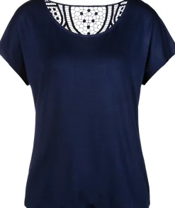 Strandmode|Vivance Kurzarmshirt navy