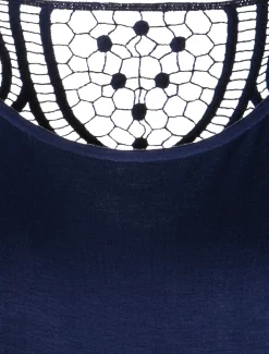 Strandmode|Vivance Kurzarmshirt navy