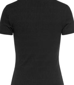 Strandmode|Shirts|LASCANA Kurzarmshirt schwarz