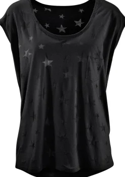 Shirts|Beachtime Kurzarmshirt koralle,schwarz