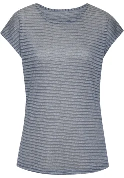 Strandmode|Vivance Kurzarmshirt apricot,navy