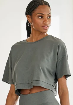 Strandmode|Shirts|LASCANA Kurzarmshirt grün